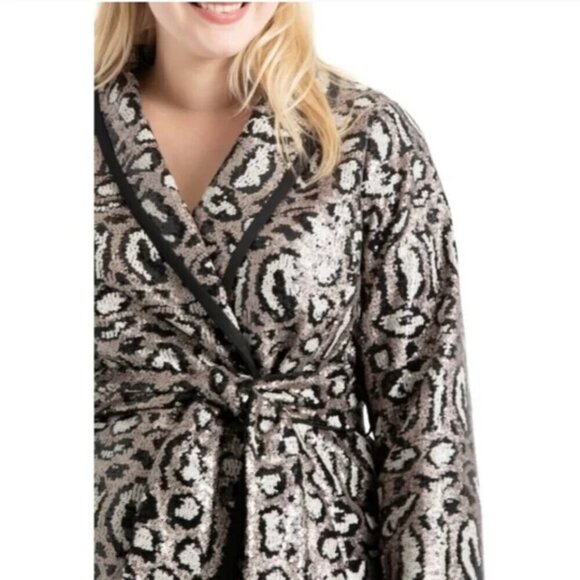 Eloquii | Sequin Leopard Jacket - Picture 14 of 15